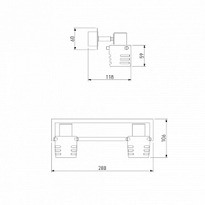 Спот Eurosvet Leonardo 23463/2 хром/бронза античная
