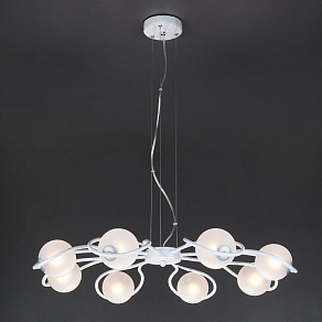 Подвесная люстра Eurosvet Camomile 70089/8 белый с серебром