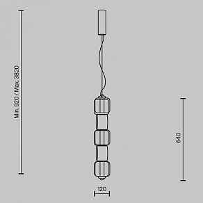 Подвесной светильник Maytoni Ritmo MOD381PL-L30CH3K