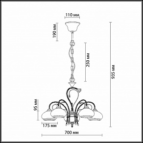 Подвесная люстра Odeon Light Teura 2240/5