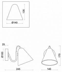 Бра Freya Falke Market FR8001WL-01WG