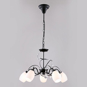 Подвесная люстра Eurosvet 60033 60033/5 черный с серебром