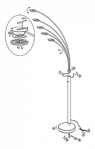 Торшер Globo Amara 59226