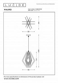 Подвесной светильник Lucide Mauro 77489/33/66