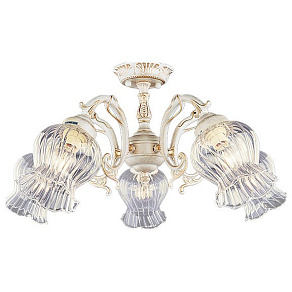 Люстра на штанге Eurosvet 9550 9550/5 белый с золотом