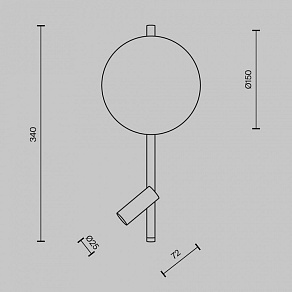 Бра с подсветкой Maytoni Solution MOD450WL-L9B3K