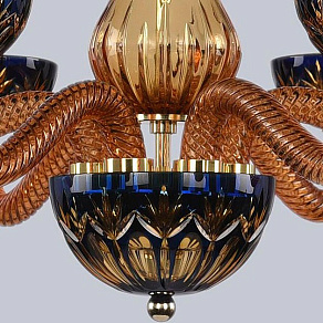 Подвесная люстра Bohemia Ivele Crystal Ivele Crystal 2 1309/6/200 G Am/Amber-Blue/H-1I