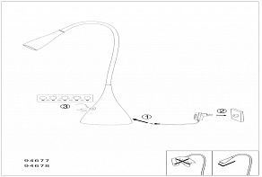 Настольная лампа офисная Eglo Snapora 94677
