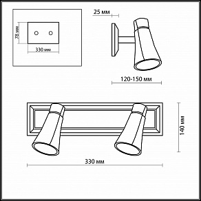 Спот Odeon Light Virsu 1972/2W