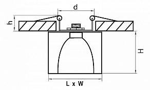 Встраиваемый светильник Lightstar Meta 004140-G9