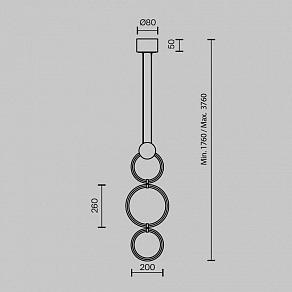 Подвесной светильник Maytoni Link MOD357PL-L20BS3K