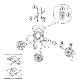 Потолочная люстра Globo Sinclair 5669-4D
