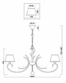 Подвесная люстра Freya Gisela FR2013PL-08G