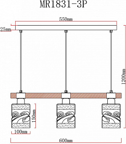 Подвесной светильник MyFar Olivia MR1831-3P