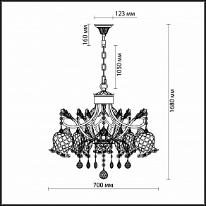 Подвесная люстра Odeon Light Timora 2883/7