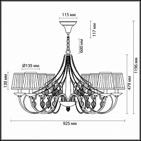Подвесная люстра Odeon Light Adriana 3922/8