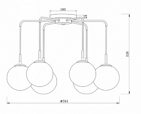 Потолочная люстра Freya Moricio FR5140PL-06G