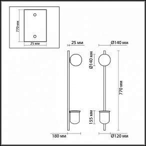 Бра Odeon Light Flower 4682/1WB