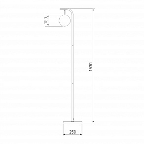 Торшер Eurosvet Globe 01038/1 хром/черный