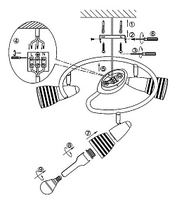 Спот Globo Caleb 54536-3