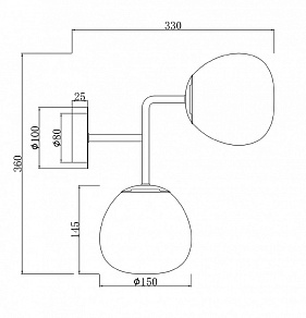 Бра Maytoni Erich MOD221-WL-02-N