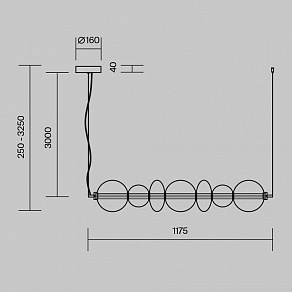 Подвесной светильник Maytoni Futuro MOD307PL-L40BS3K