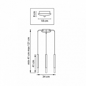 Подвесная люстра Lightstar Tubo L3T747143