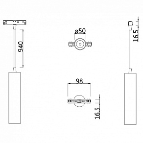 Подвесной светильник Maytoni Focus LED TR016-2-12W3K-W