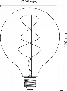 Лампа светодиодная Lucide Step Dim E27 5Вт 2200K 49062/05/65