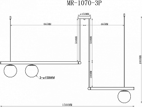 Светильник на штанге MyFar Jenifer MR1070-3P