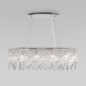 Подвесная люстра Eurosvet Blitz 60159/10 хром/ прозрачный хрусталь Strotskis Smart