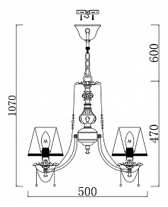 Подвесная люстра Maytoni Lolita ARM305-05-W