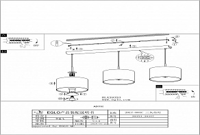 Подвесной светильник Eglo Saganto 1 39357