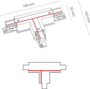 Соединитель T-образный для треков Nowodvorski Ctls Power 8241