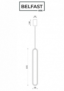 Подвесной светильник Belfast Nevis 86227-1W-60 BR