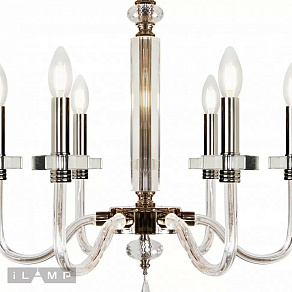 Подвесная люстра iLamp Vibe P9474-6 Nickel
