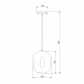 Подвесной светильник Eurosvet Mill 50195/1 жемчуг черный