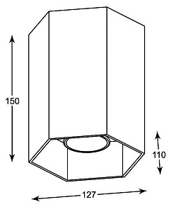 Накладной светильник Zumaline Polygon 20067-BK
