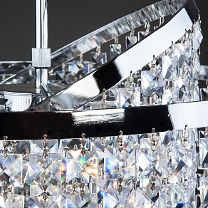 Люстра на штанге Eurosvet Leoni 10090/5 хром/прозрачный хрусталь Strotskis