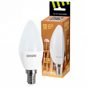 Лампа светодиодная Jazzway  E14 12Вт 3000K FLL- C37 12w E14 3000K