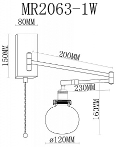 Бра MyFar Natalie MR2063-1W