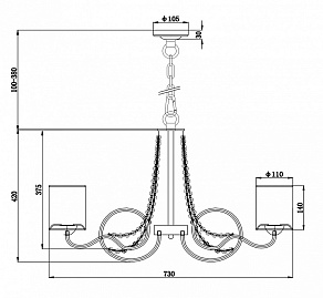 Подвесная люстра Freya Bonadonna FR2036PL-06G