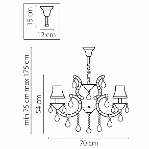 Подвесная люстра Osgona Princia 726081