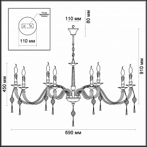 Подвесная люстра Odeon Light Vienna 3984/8