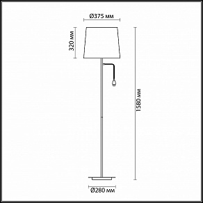 Торшер с подсветкой Odeon Light Edis 4115/1F