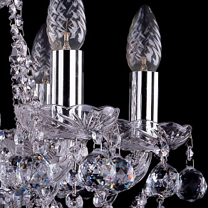 Подвесная люстра Bohemia Ivele Crystal 1413 1413/6/141/Ni/Balls