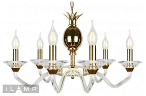 Подвесная люстра iLamp Flo YT2049-6 GD+Cear