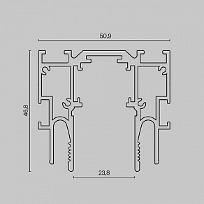 Трек встраиваемый Maytoni Technical Busbar trunkings Exility TRX034-SCCL-422B