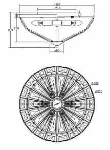 Накладной светильник Maytoni Facet MOD094CL-06G