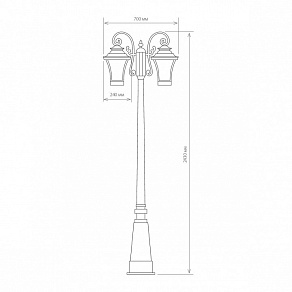 Фонарный столб Elektrostandard Libra F/2 a031914